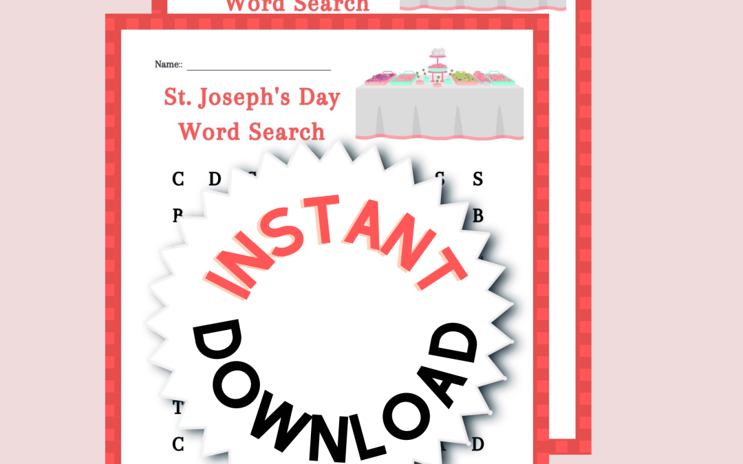Printable Party Games for St. Joseph’s Day!