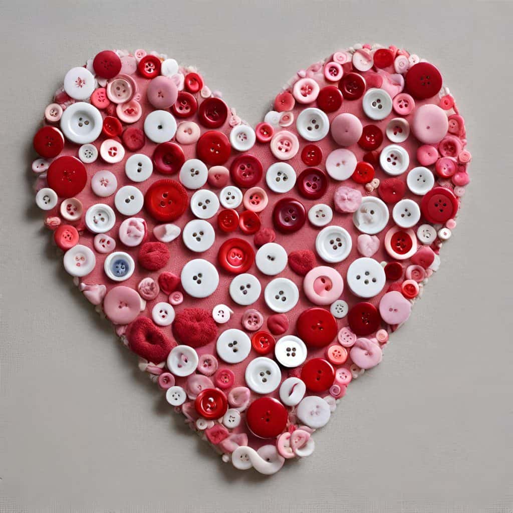 valentine button art