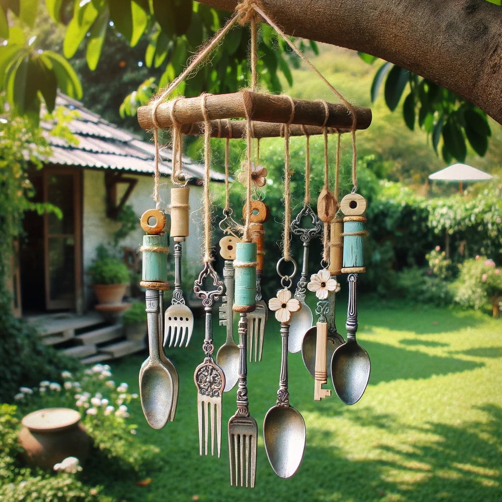 garden wind chimes 10 DIY Garden Ideas for Creative Green Thumbs