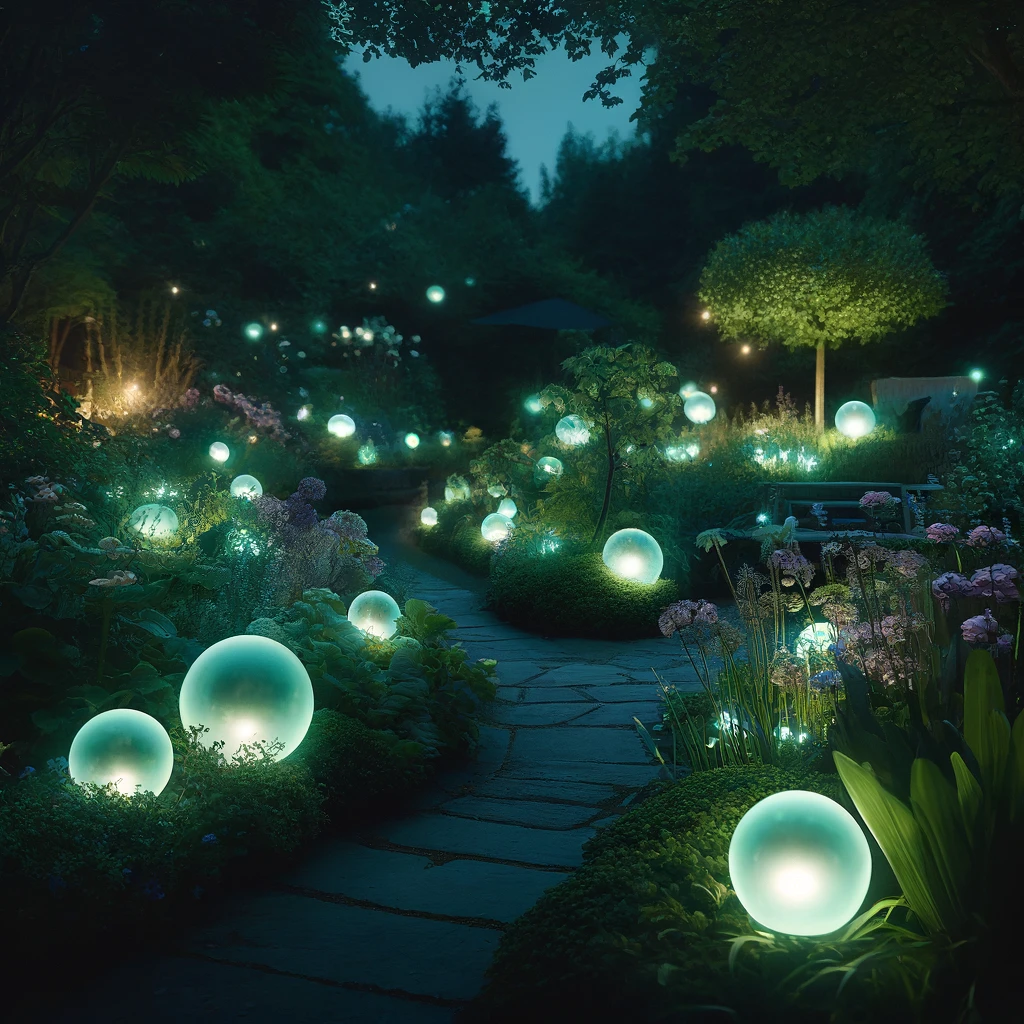 glowing garden globes 10 DIY Garden Ideas for Creative Green Thumbs