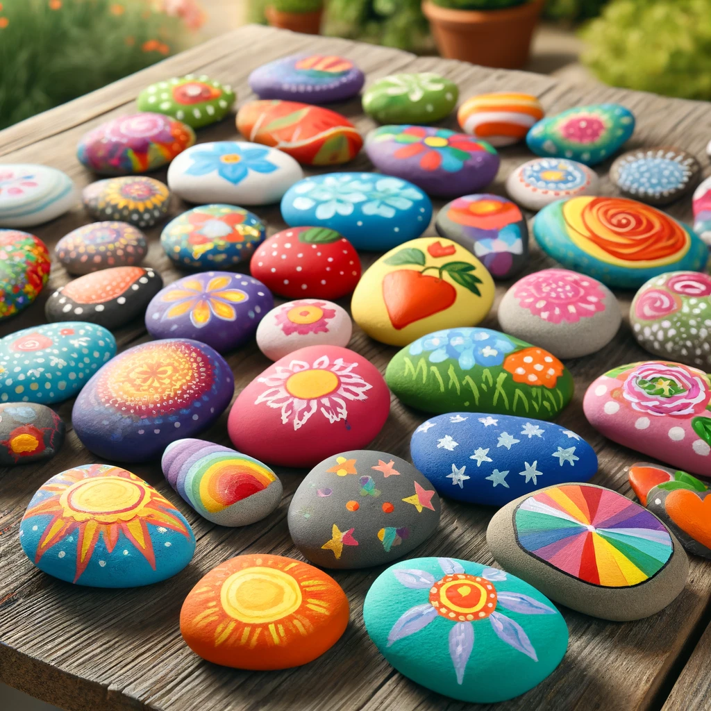 painted rocks for the garden