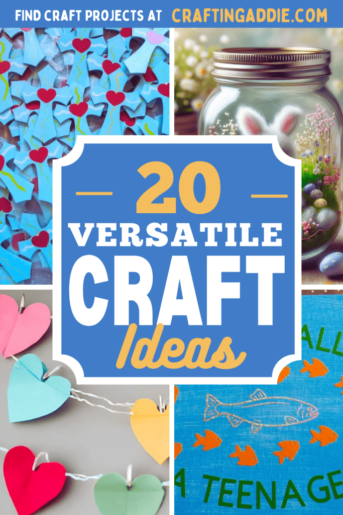 Pinterest pin image for 20 versatile craft ideas