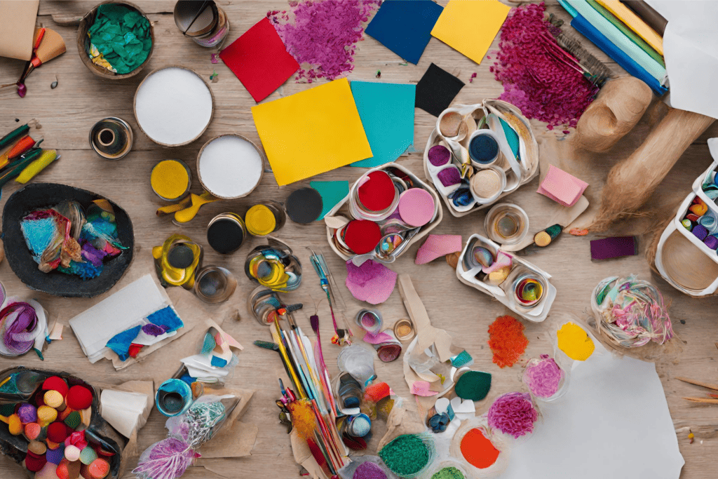 arts and crafts table Welcome